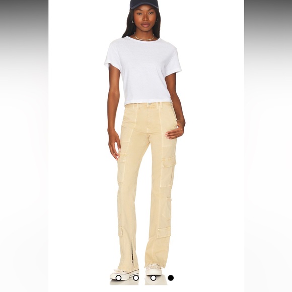 NWT Blank NWC Hoyt Mini Boot Cut Cargo Pants- Summer Wheat - Picture 1 of 4
